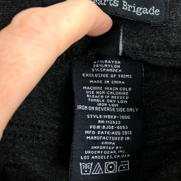 Black Hearts Brigade Women's Size 27 Grey Ponte Knit Stretch Skinny Pants - Picture 11 of 11